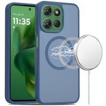 For Moto G Power 2025 Case Magnet Circle Soft Touch Translucent + Tempered Glass