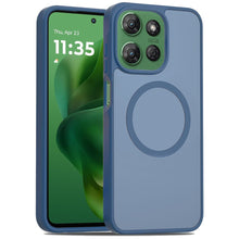 For Moto G Power 2025 Case Magnet Circle Soft Touch Translucent + Tempered Glass