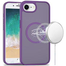 For iPhone 16e Case Magnetic Circle Soft Touch Translucent Cover +Tempered Glass