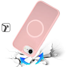 For iPhone 16e Case Magnetic Circle Soft Touch Translucent Cover +Tempered Glass