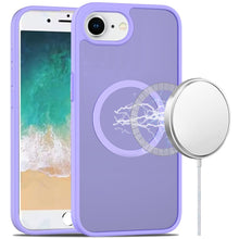 For iPhone 16e Case Magnetic Circle Soft Touch Translucent Cover +Tempered Glass