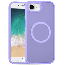 For iPhone 16e Case Magnetic Circle Soft Touch Translucent Cover +Tempered Glass