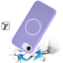 For iPhone 16e Case Magnetic Circle Soft Touch Translucent Cover +Tempered Glass