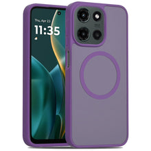 For Moto G Stylus 2025 Case Magnetic Circle Soft Translucent + Tempered Glass