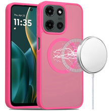 For Moto G Stylus 2025 Case Magnetic Circle Soft Translucent + Tempered Glass