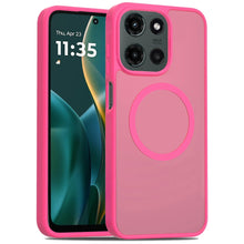 For Moto G Stylus 2025 Case Magnetic Circle Soft Translucent + Tempered Glass