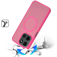For Moto G Stylus 2025 Case Magnetic Circle Soft Translucent + Tempered Glass