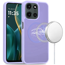 For Moto G Stylus 2025 Case Magnetic Circle Soft Translucent + Tempered Glass