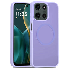 For Moto G Stylus 2025 Case Magnetic Circle Soft Translucent + Tempered Glass