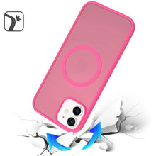 For iPhone 11 6.1 in. Case Magnetic Circle Smooth Translucent + Tempered Glass