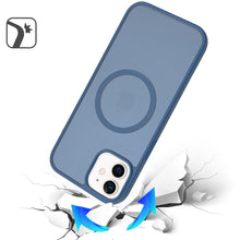 For iPhone 11 6.1 in. Case Magnetic Circle Smooth Translucent + Tempered Glass