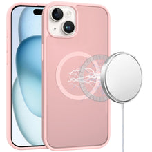 For iPhone 15 Case Magnetic Circle Soft Touch Translucent + 2 Tempered Glass