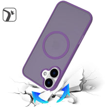 For iPhone 16 6.1inch Case Magnet Circle Soft Touch Translucent + Tempered Glass