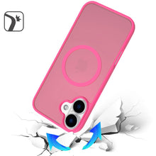 For iPhone 16 6.1inch Case Magnet Circle Soft Touch Translucent + Tempered Glass