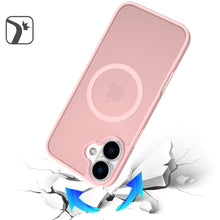 For iPhone 16 6.1inch Case Magnet Circle Soft Touch Translucent + Tempered Glass