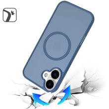 For iPhone 16 6.1inch Case Magnet Circle Soft Touch Translucent + Tempered Glass