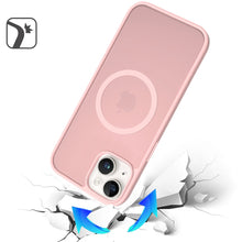 For iPhone 13/14 Case Magnetic Circle Soft Touch Translucent + Tempered Glass