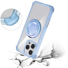 For iPhone 16 PRO MAX Case Magnetic Circle w/ Stand Translucent + Tempered Glass