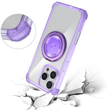 For iPhone 16 PRO MAX Case Magnetic Circle w/ Stand Translucent + Tempered Glass