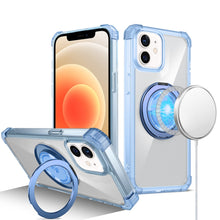 For iPhone 12/12 Pro Case Shock absorbing Magnetic Circle Cover + Tempered Glass