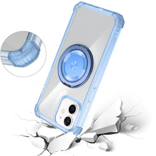 For iPhone 12/12 Pro Case Shock absorbing Magnetic Circle Cover + Tempered Glass