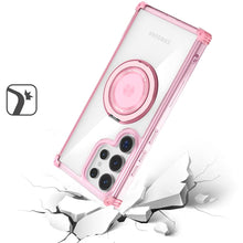 For Samsung S23 Ultra Case Shock Absorbing Magnetic Circle Rotating Stand Cover