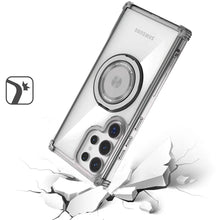 For Samsung S23 Ultra Case Shock Absorbing Magnetic Circle Rotating Stand Cover
