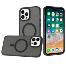 For iPhone 13 Pro Max 6.7 inch Case Rugged Translucent Magnetic Circle Cover