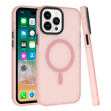 For iPhone 11 6.1 in. Case Rugged Translucent Magnetic Circle + Tempered Glass