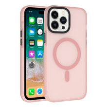 For iPhone 14 PRO MAX 6.7 in. Case Rugged Translucent Magnetic Circle Cover