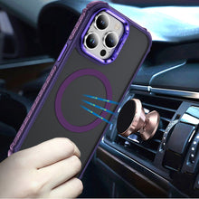 For iPhone 14 PRO MAX 6.7 in. Case Metal Camera Lens Stand Cover Magnetic Circle