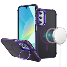 For Samsung A16 5G Case Metal Lens Stand Cover Magnetic Circle + Tempered Glass