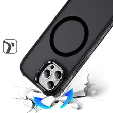 For iPhone 12 Pro Max Case Metal Lens Stand Magnetic Circle + Tempered Glass