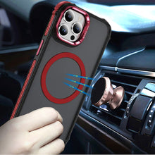 For iPhone 12 Pro Max Case Metal Lens Stand Magnetic Circle + Tempered Glass
