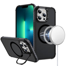For iPhone 13 Pro Max 6.7 inch Case Metal Camera Lens Stand with Magnetic Circle