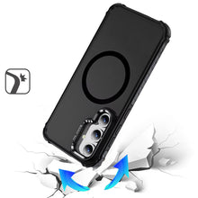 For Samsung S25/S24 Case Metal Lens Stand Cover Magnetic Circle + Tempered Glass