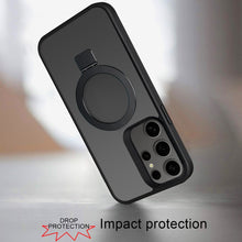 For Samsung Galaxy S24 Case Soft Touch Magnetic Circle Stand Hybrid Phone Cover