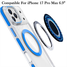 For iPhone 17 Pro Max Case Magnetic Circle Camera Lens Stand + Tempered Glass