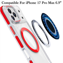 For iPhone 17 Pro Max Case Magnetic Circle Camera Lens Stand + Tempered Glass