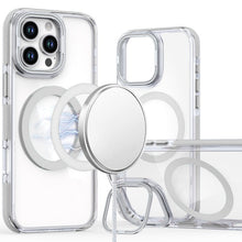 For iPhone 16 PRO MAX Case Magnetic Circle Camera Lens Stand + Tempered Glass
