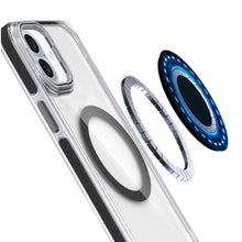 For iPhone 16 Plus 6.7in Case Camera Lens Stand Magnetic Circle + Tempered Glass