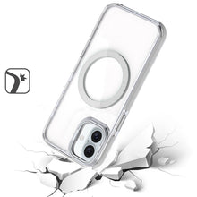 For iPhone 16 Plus 6.7in Case Camera Lens Stand Magnetic Circle + Tempered Glass