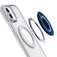 For iPhone 16 Plus 6.7in Case Camera Lens Stand Magnetic Circle + Tempered Glass