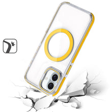 For iPhone 16 Plus 6.7in Case Camera Lens Stand Magnetic Circle + Tempered Glass