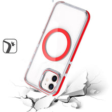 For iPhone 11 6.1 in. Case Magnetic Circle Camera Lens Stand + Tempered Glass