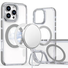 For iPhone 16 Pro 6.3in Case Magnetic Circle Camera Lens Stand + Tempered Glass