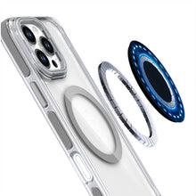 For iPhone 16 Pro 6.3in Case Magnetic Circle Camera Lens Stand + Tempered Glass