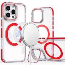 For iPhone 16 Pro 6.3in Case Magnetic Circle Camera Lens Stand + Tempered Glass