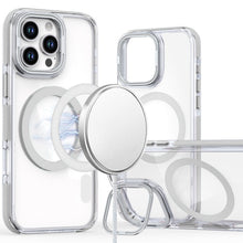 For iPhone 16 Pro 6.3in Case Magnetic Circle Camera Lens Stand + Tempered Glass