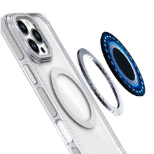 For iPhone 16 Pro 6.3in Case Magnetic Circle Camera Lens Stand + Tempered Glass